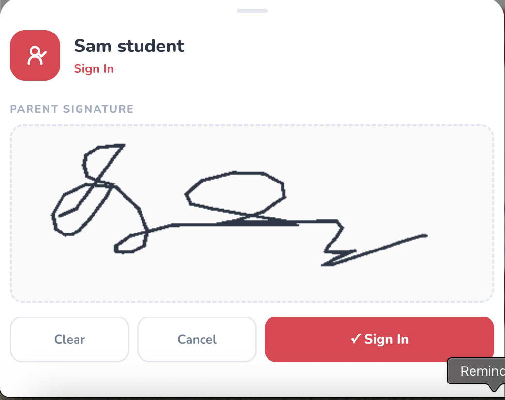 Toto Parent Signature